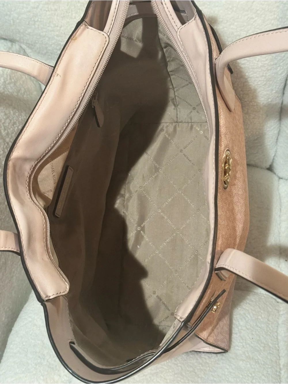 Michael Kors Carmen Large North South Zip Tote (blush pink) - Picture 10 of 13